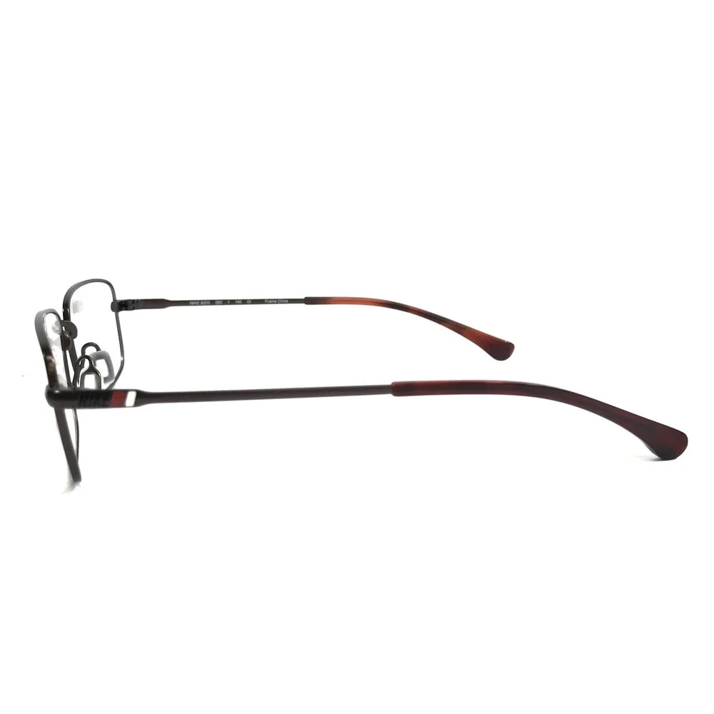 Nike Eyeglasses Frames 8205 082 Dark Gray Rectangle Wire Rim 52-17-140